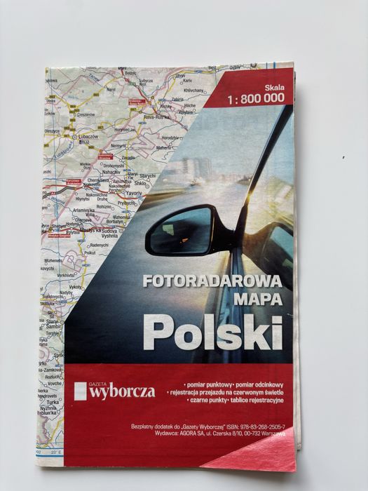 fotoradarowa mapa polski skala 1:800 000 Gazeta Wyborcza