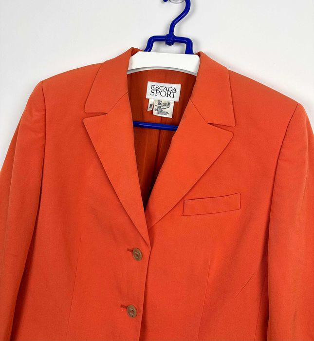 Marynarka wełniana Escada Sport pomarańczowa retro r. 42