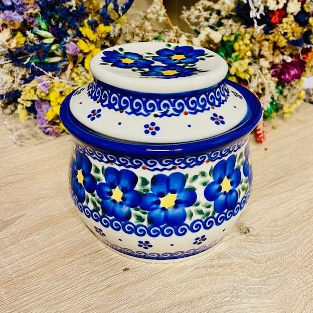 Ceramika Bolesławiec. Maselnica wodna unikat (15237)