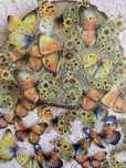 Zestaw naklejek DIY/Butterfly of The Stars and Moon/Orange, 30 sztuk