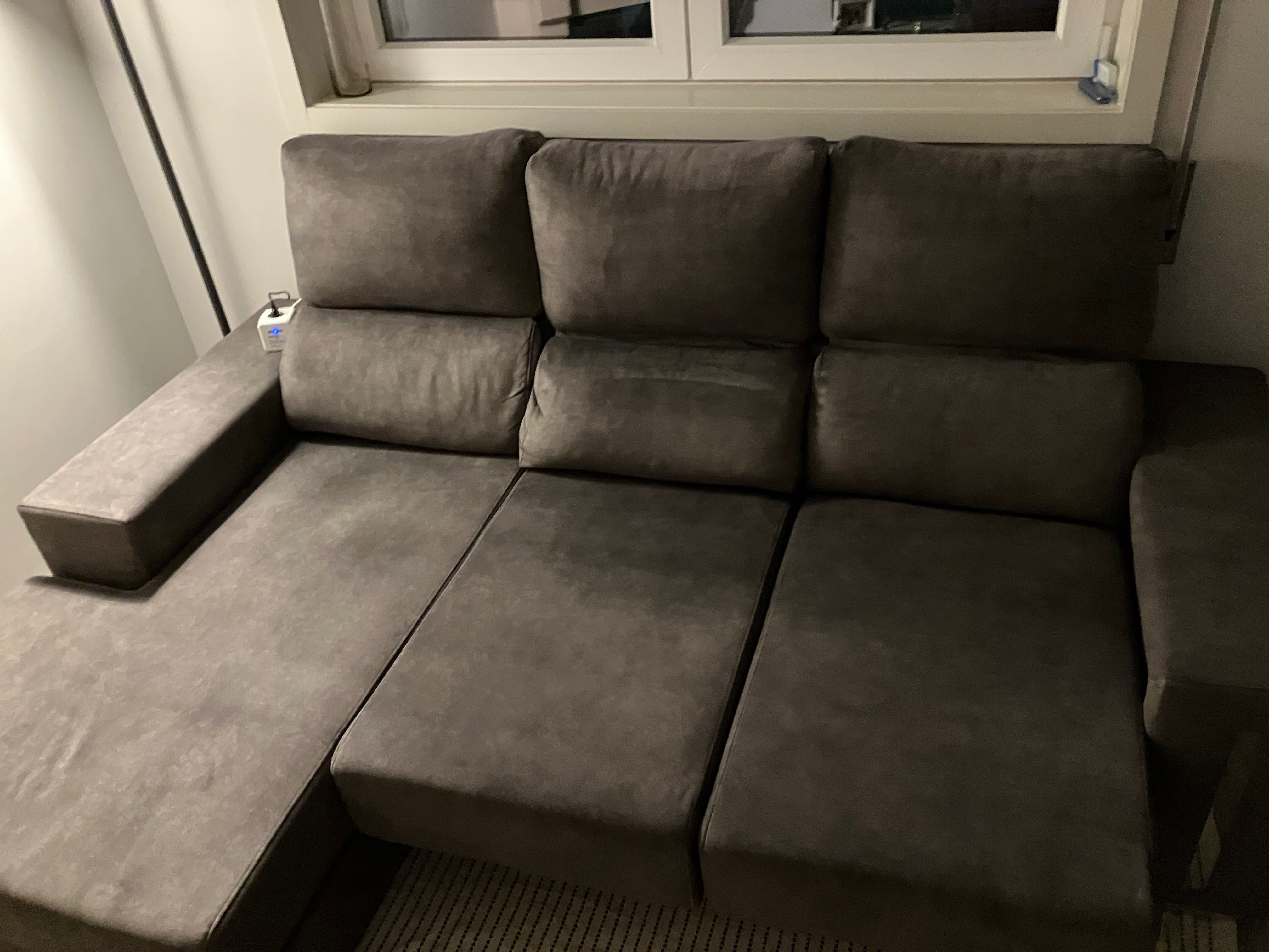 Sofá 3lugares com chaise longue
