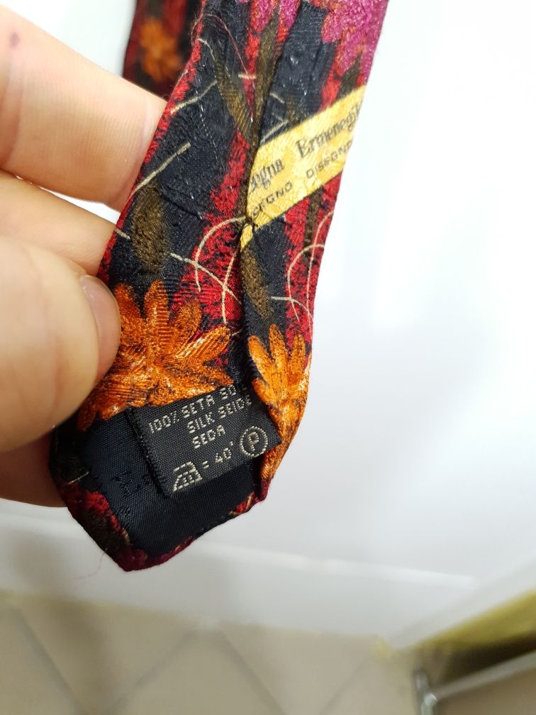 Krawat Ermenegildo Zegna 100% jedwab silk