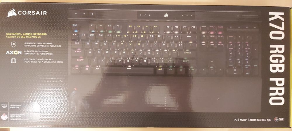 Mechaniczna klawiatura gamingowa Corsair k70 rgb pro cherry mx red