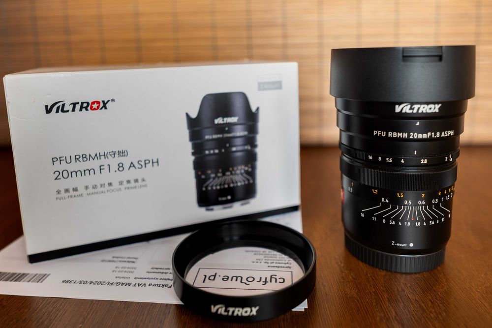 Viltrox PFU RBMH 20mm f/1.8 ASPH Z-mount , gwarancja