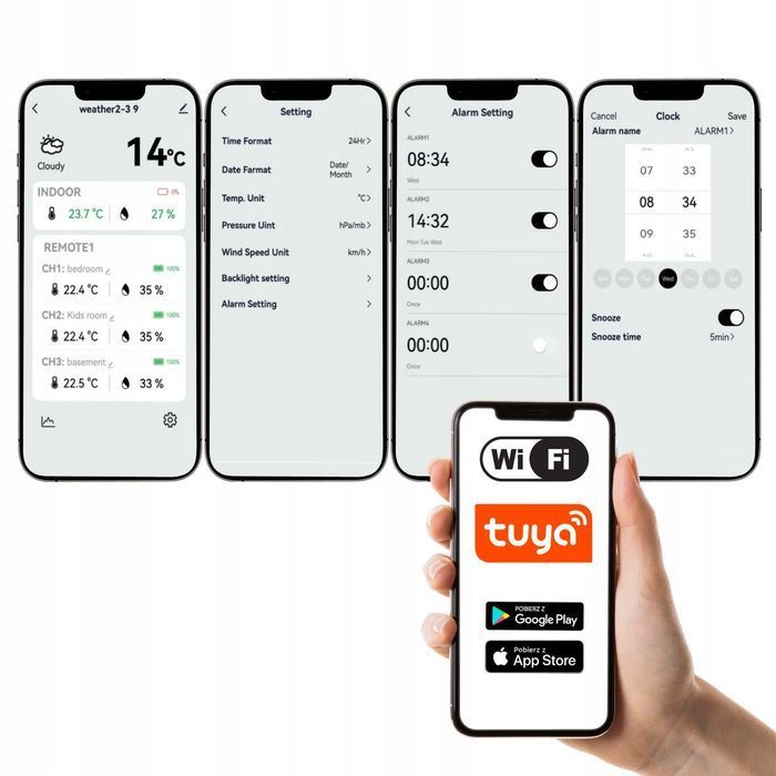 Stacja Pogodowa Wifi + Miernik Zanieczyszczenia Powietrza