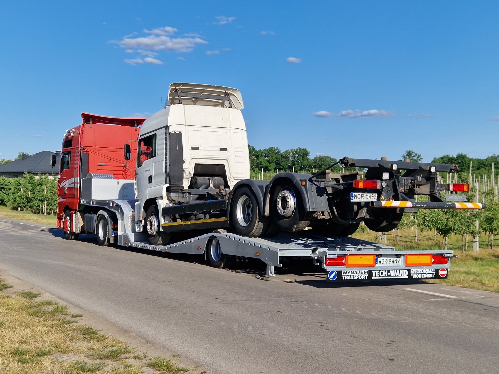 Niskopodwozie laweta transport ciągników siodłowych TIR