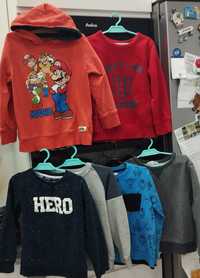 Zestaw bluz bluzy w rozmiarze 122/128 H&M Mario i inne stan bdb