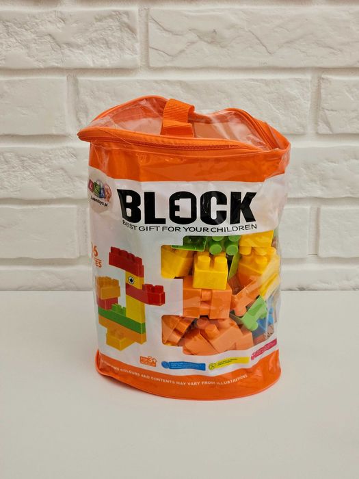 Klocki konstrukcyjne w worku 86 el. Lean Toys