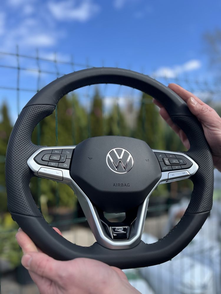 Шкіряне кермо для Volkswagen з подушкою безпеки