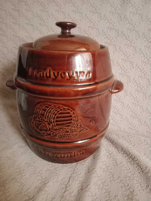 Beczka ceramiczna do kiszenia kapusty ogórków 5 litrów