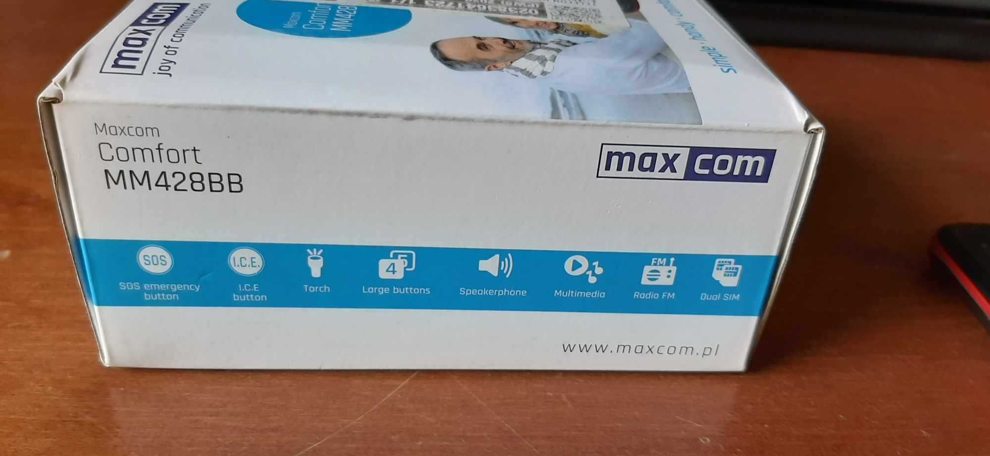 Telefon komórkowy dla seniora Maxcom Comfort MM428BB dual sim SOS