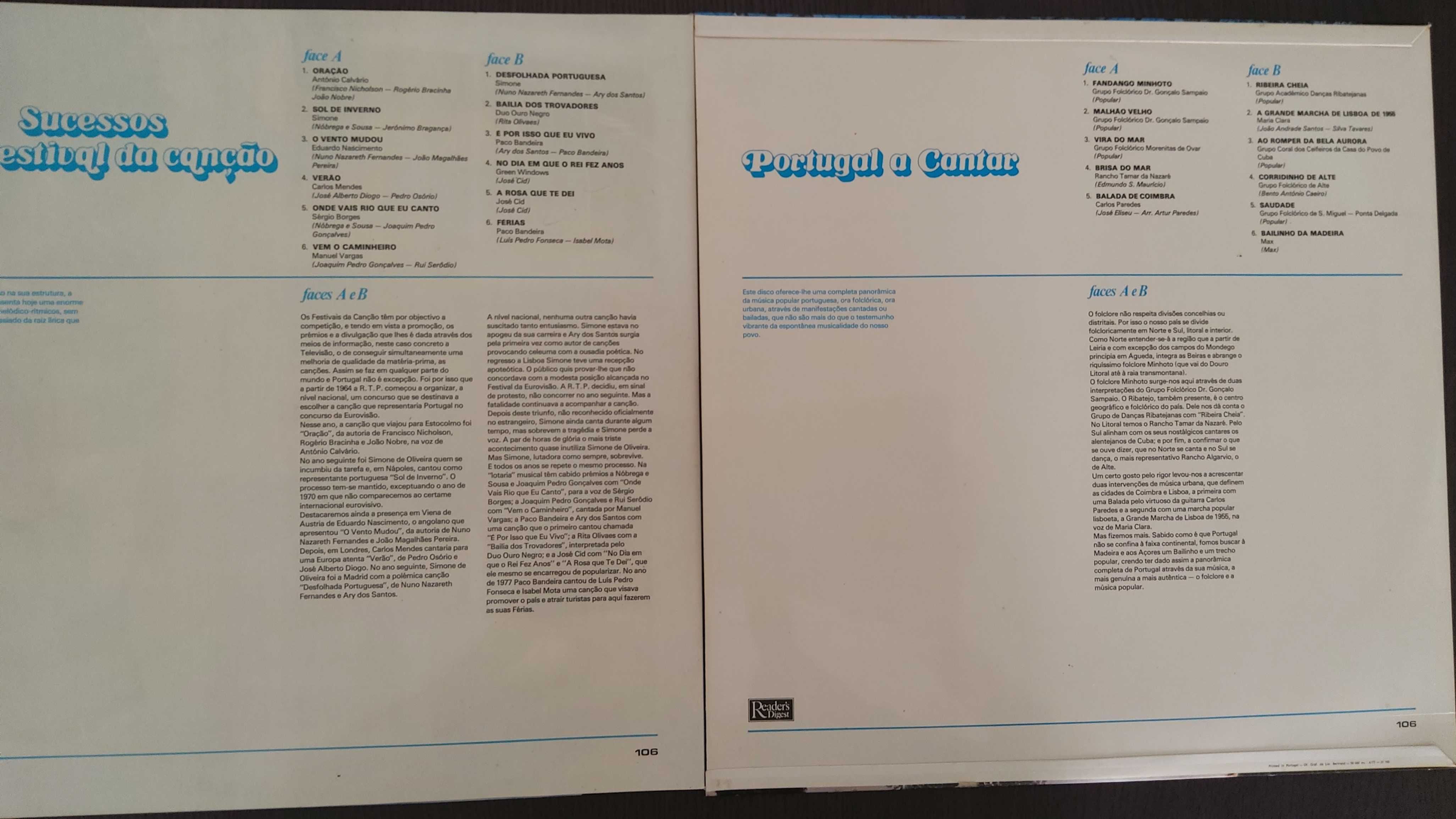 Vinil Caixa de 9Lp - Maiores Sucessos da Música Portuguesa - Reader's