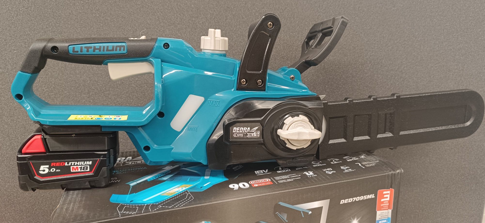 Pilarka łańcuchowa Dedra 18v Adapter DeWalt Makita Milwaukee