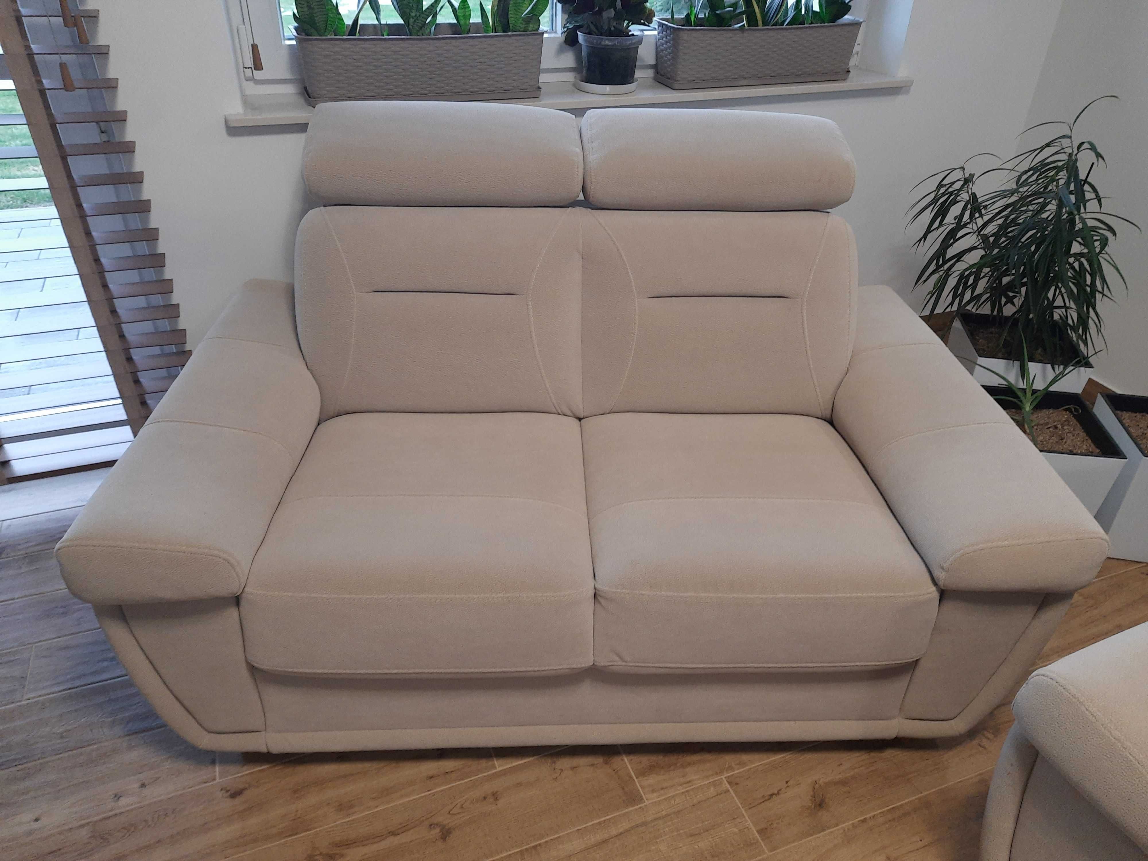 Sofa kanapa  2 osobowa funkcja szuflada tkanina Sahara Soft Sofa Dąb n