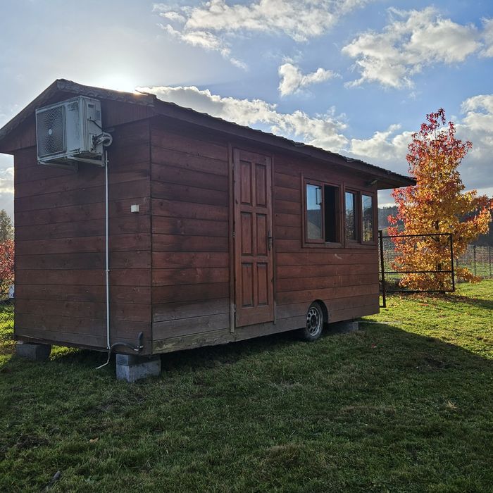 Przyczepa holenderska domek na kółkach warzywniak budka działke lody