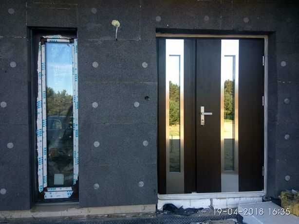 Drzwi wejściowe zewnętrzne drewniane dębowe dostawa GRATIS