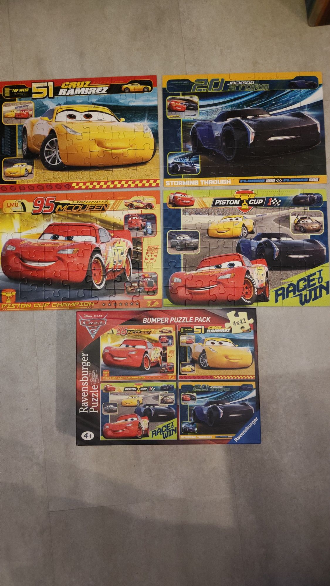 Ravensburger Disney Cars Auta Zygzak McQueen 4X42 El Puzzle 068906