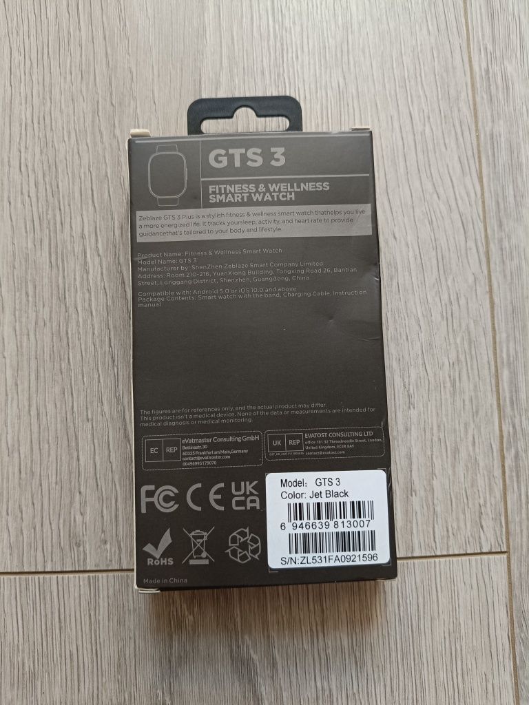 Smartwatch Zeblaze GTS 3 ekran 2.03" funkcja rozmów