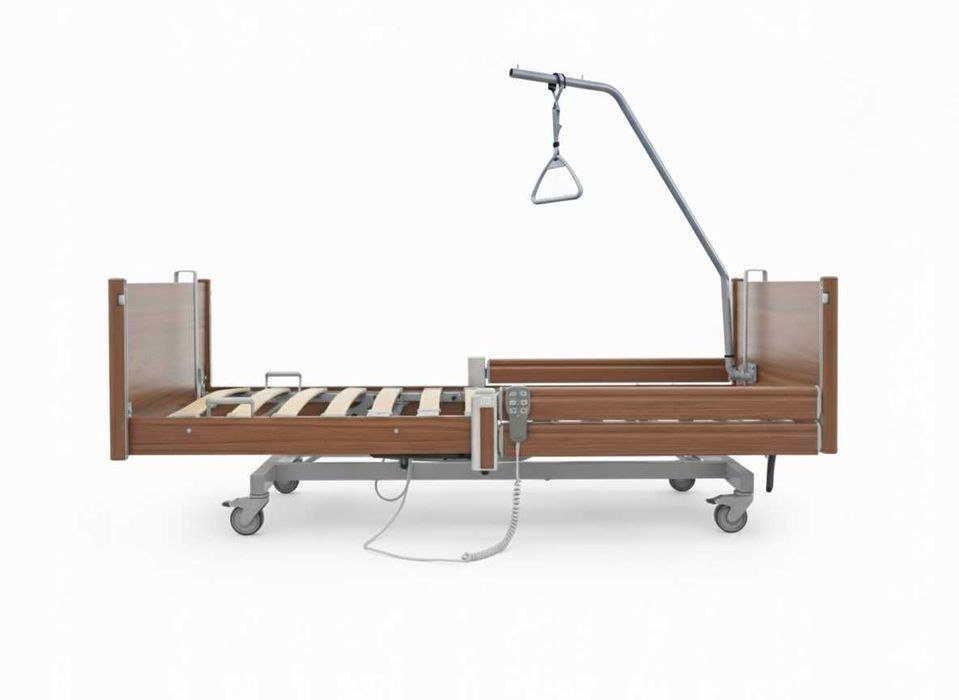 Łóżko rehabilitacyjne elektryczne dla chorego + WYSIĘGNIK + MATERAC