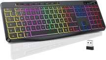 Tecurs wk007 qwertz klawiatura bezprzewodowa gamingowa cicha