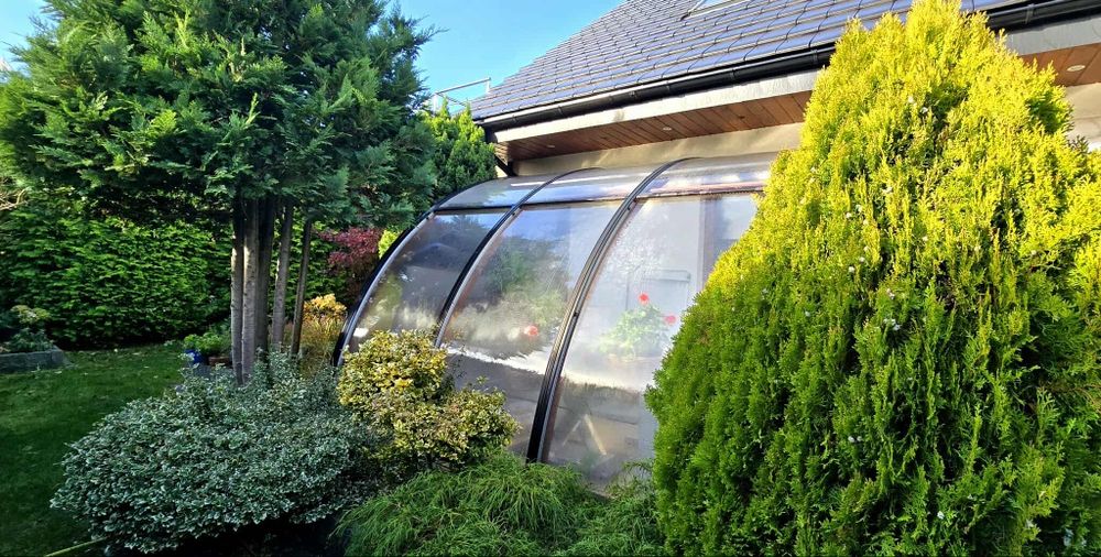 Oranżeria ogrodowa zabudowa tarasu złoty dąb