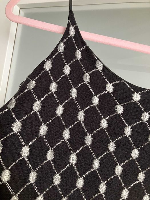 Czarna maxi sukienka vintage Fille a Suivre dopasowana na ramiaczkach