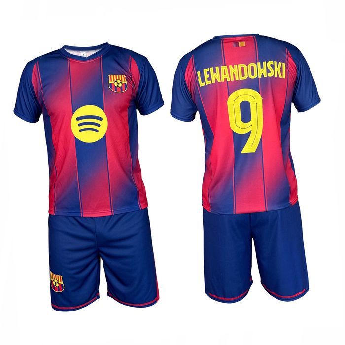 Strój dla młodego piłkarza - LEWANDOWSKI BARCELONA - rozmiar 152cm