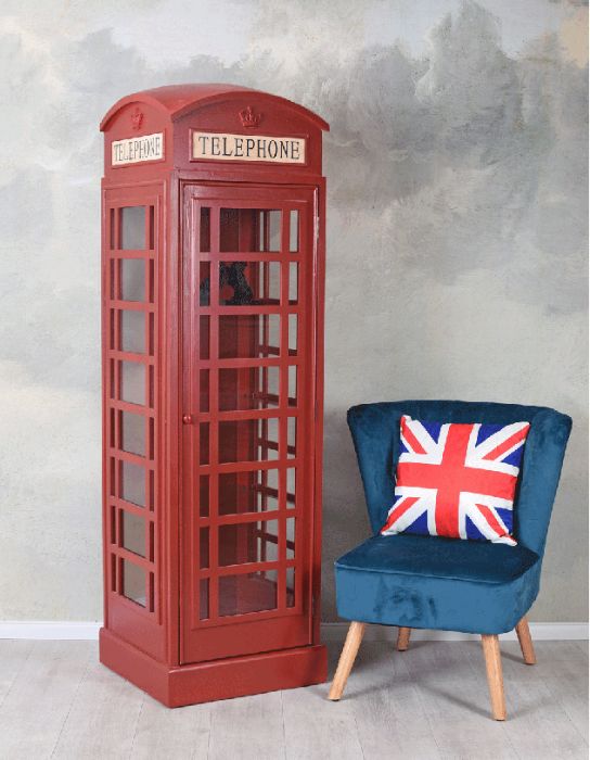 Mobiliário \ Barbeiro Cabine telefónica Inglesa Decorativa Novas