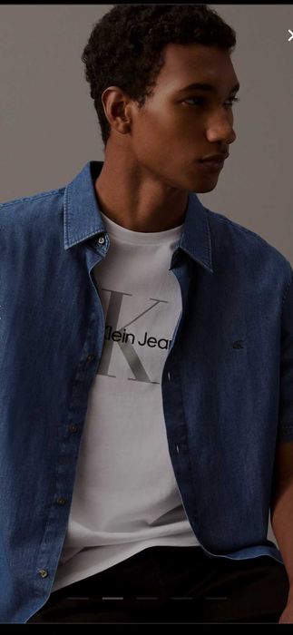 Джинсовая рубашка мужская Calvin Klein.