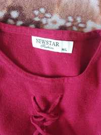 Sweter damski bungurdowy rozmiar M/ L firmy New star