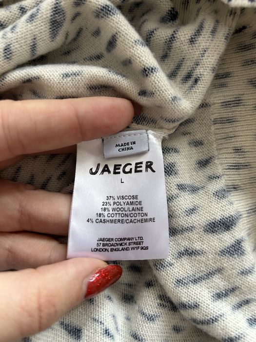 Kremowy sweter Jaeger wełna kaszmir rozmiar L/40