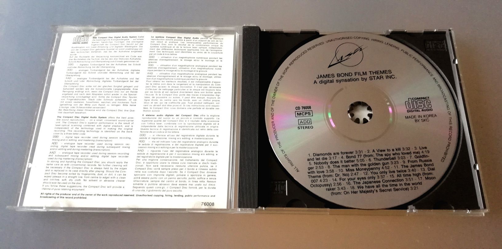 James Bond Film Themes płyta CD z muzyką filmową