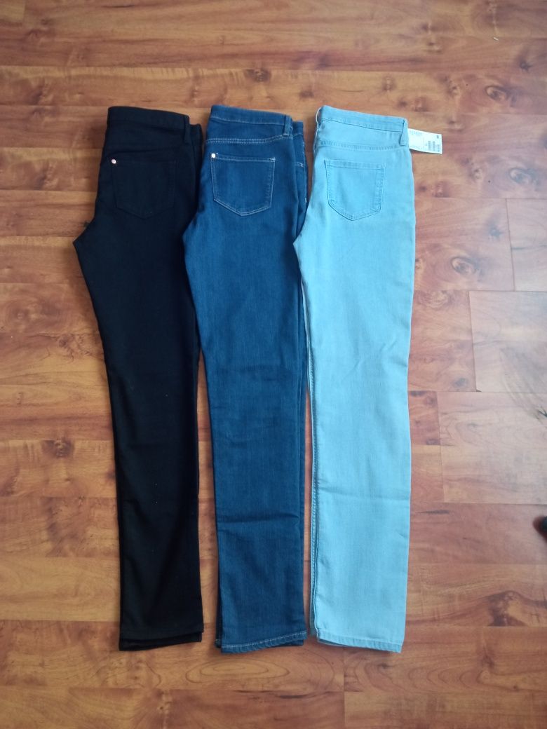 3×Jeansy  h&m r.164 Nowe