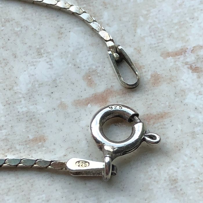 Łańcuszek srebrny, linka, 50 cm