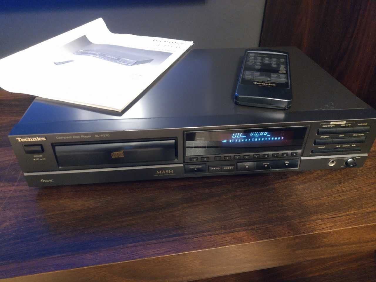 Technics SL-P370 Odtwarzacz CD wyjście optyczne instrukcja pilot kable