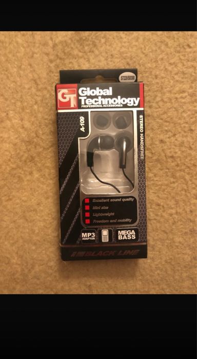 Nowe słuchawki przewodowe Global Technology A-109 Mega Bass lekkie