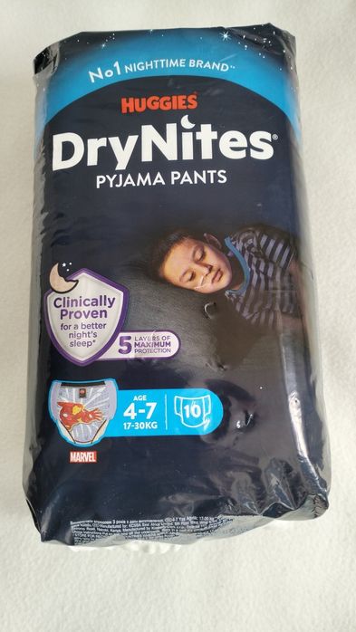 Нічні Трусики - підгузки Huggies 4-7 років та підгузки Pampers 6 та 7