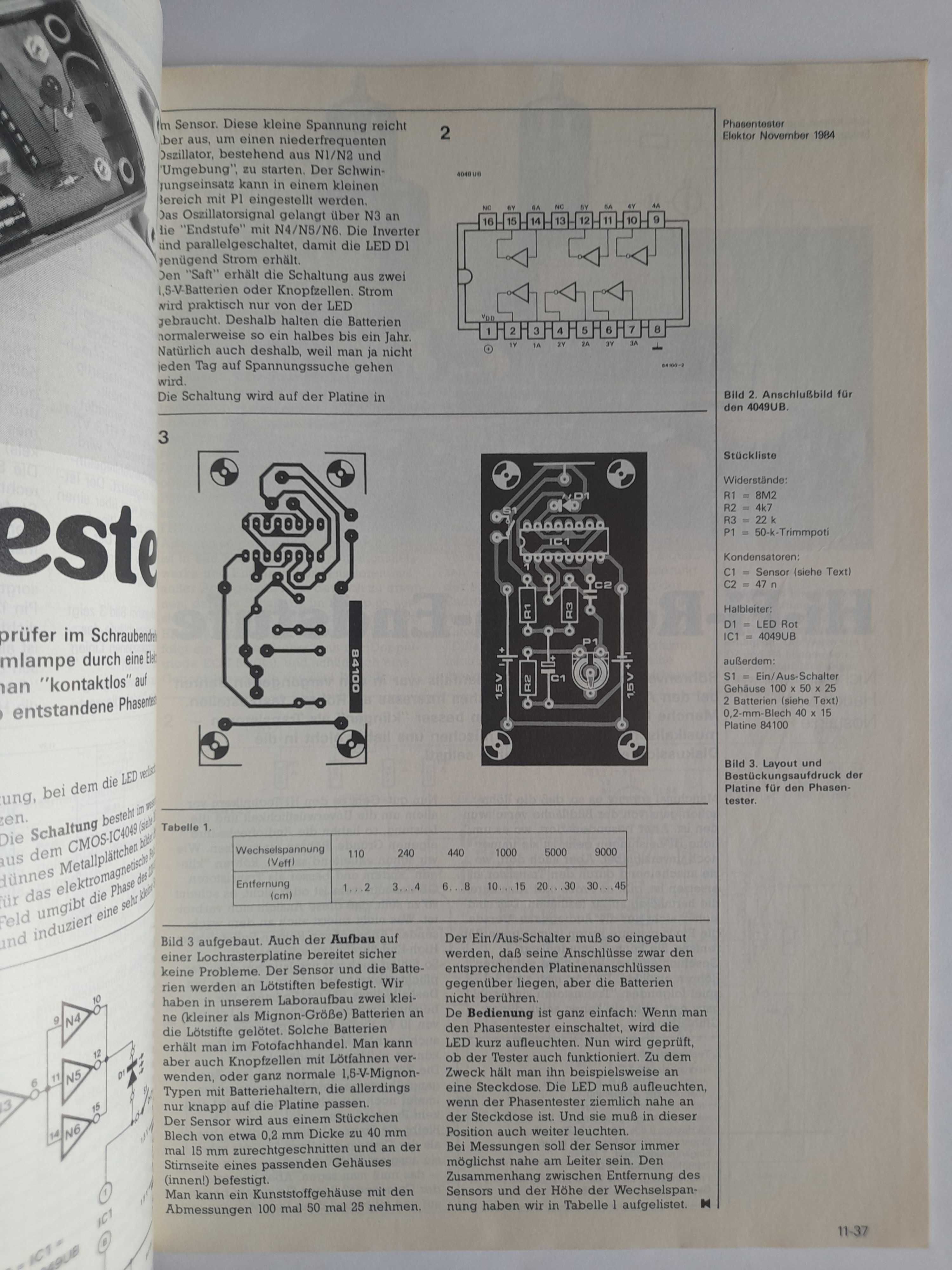 Elektor Elektronik 11 / 1984 (w języku niemieckim)