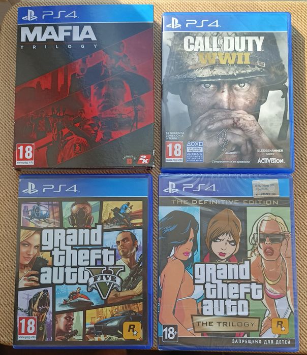 Mafia trilogy , GTA , Call of duty ps4 ps2