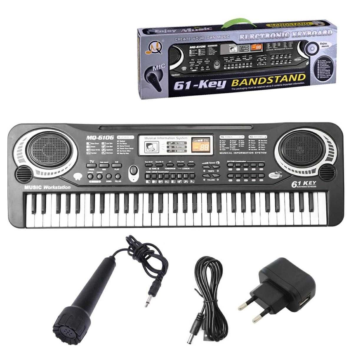 Keyboard Organy z Mikrofonem 61KL