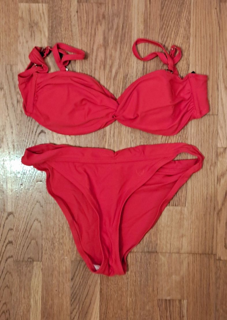 Czerwone bikini strój kąpielowy S