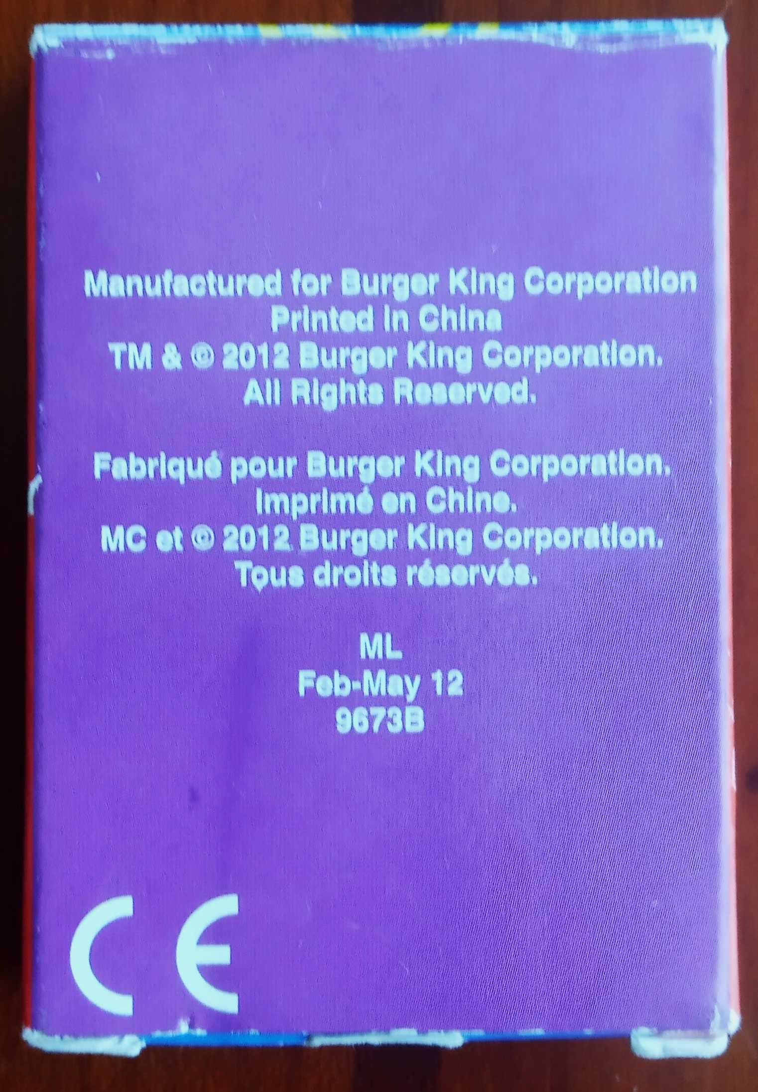 Karty plastikowe gadżet Burger King 2012 Francja