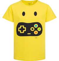 T-shirt  chłopięcy Koszulka dziecięca Bawełna żółty 158 GamePad  Endo