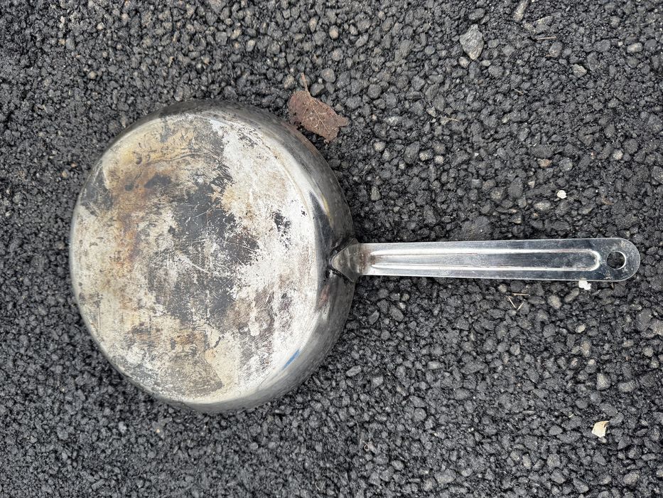 Тяжелая сковорода из нержавейки производства ссср