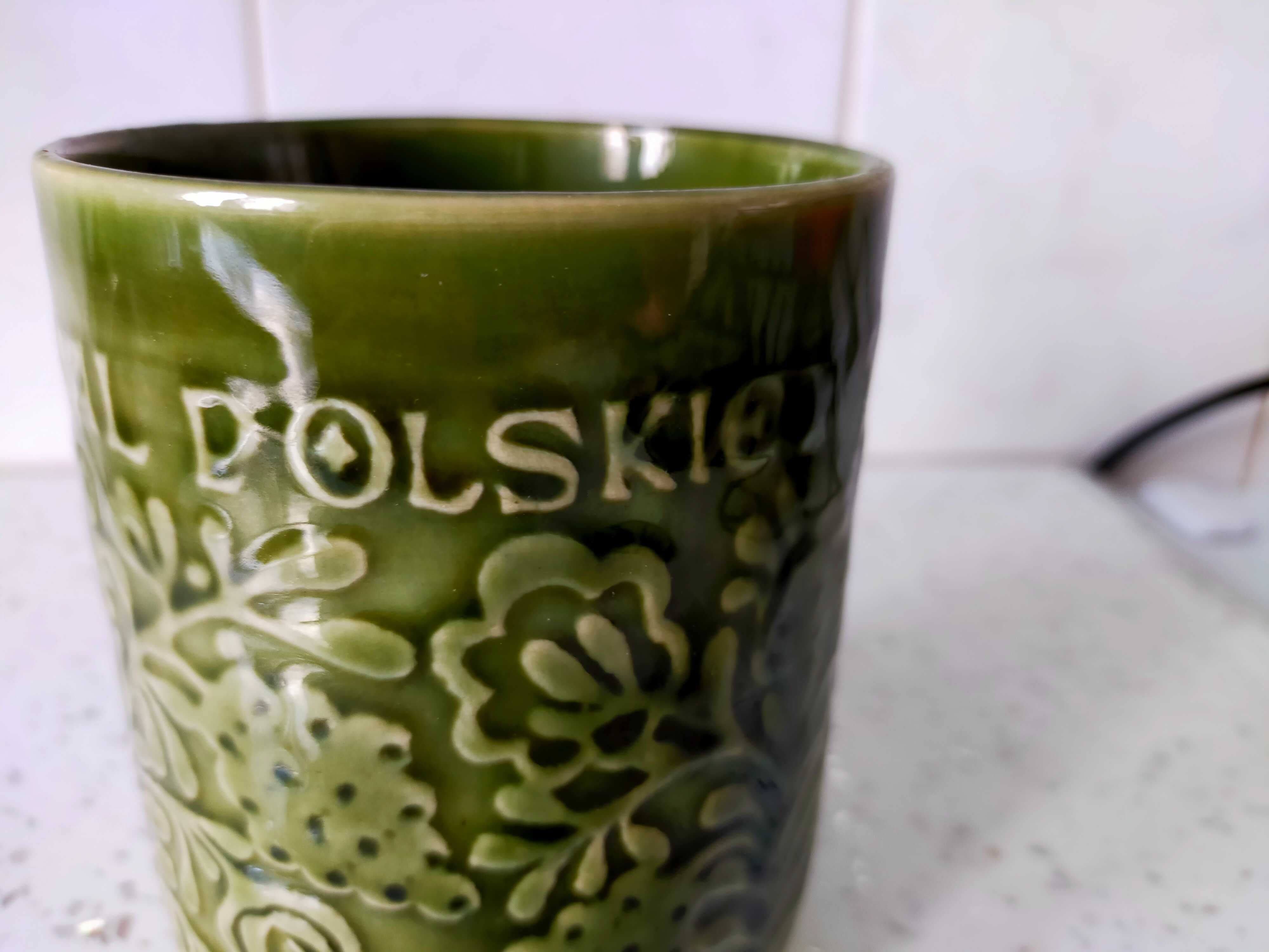 Pamiątkowy kubek z Opola ceramika vintage PRL