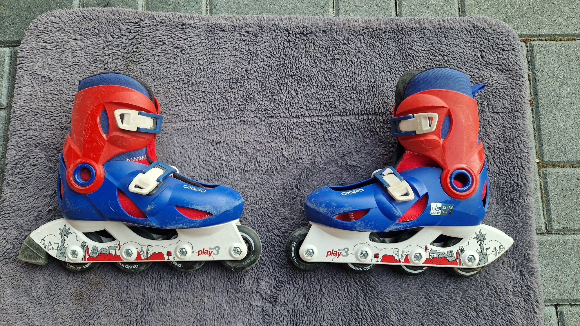 Rolki Oxello Decathlon, dziecięce z ochraniaczami