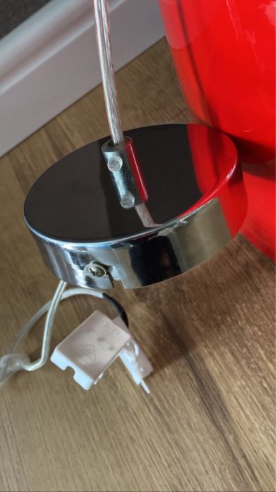 żyrandol klosz czerwony