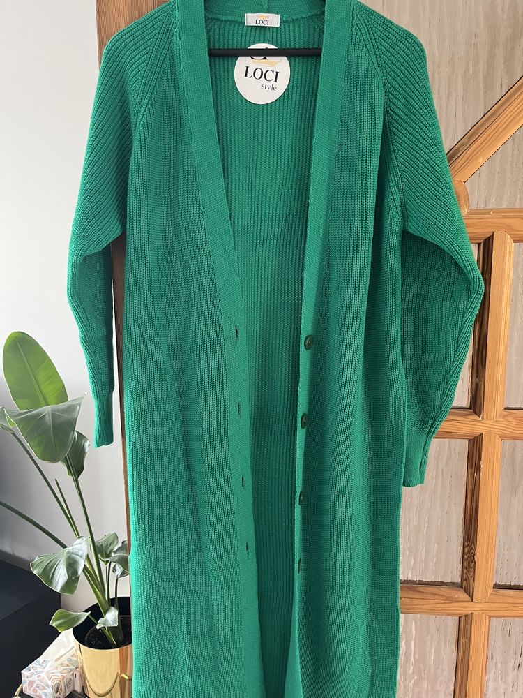 Zielony kardigan ‚Loci Style’