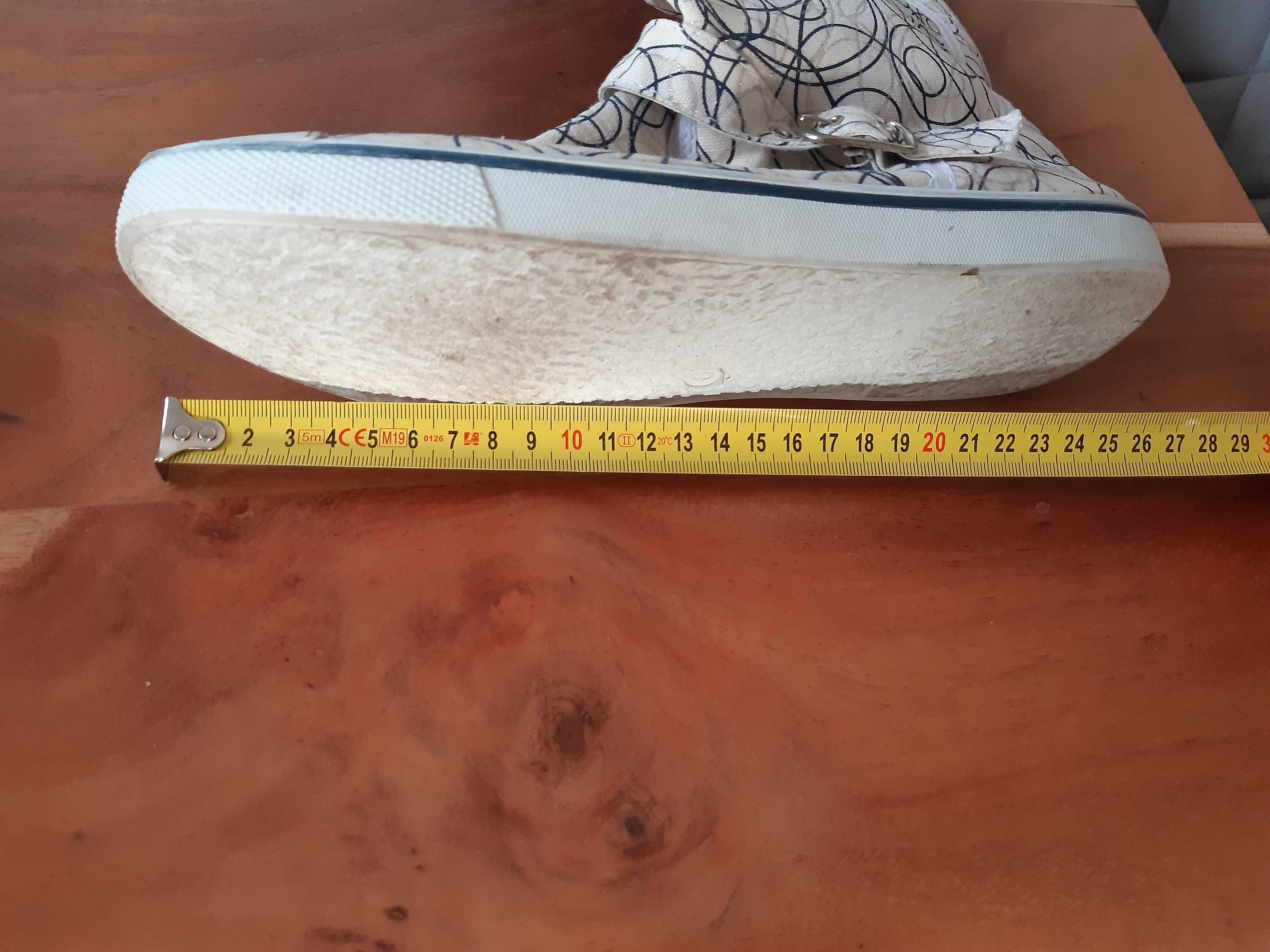 Wysokie trampki na suwak w kółka lata 80