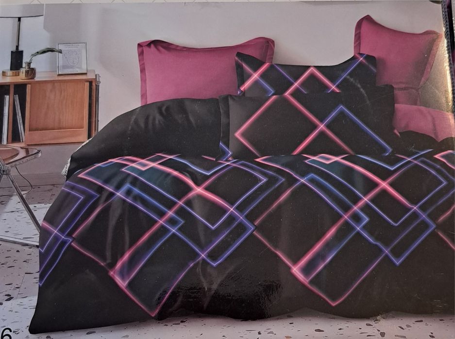 Komplet pościeli satyna bawełniana 160x200 + prześcieradło